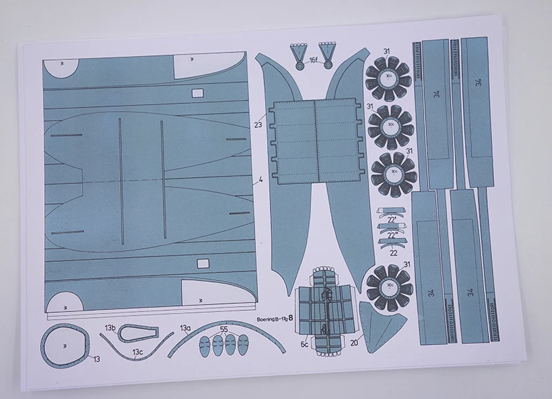 1:33 DIY 3D Boeing B-17G самолет Летающая крепостная самолет Бумажная модель Сборка ручная работа игра-головоломка DIY Детская игрушка Denki& Lin