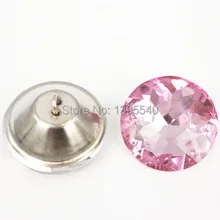 30 мм розовый кристалл, стекло кнопка для мебельной промышленности украшения, мягкая Хрустальная Кнопка KTV настенная декоративная пряжка