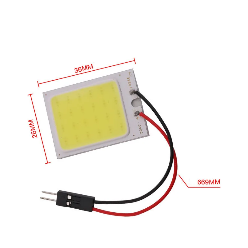 Белый красный синий T10 Cob 24 SMD 36 Автомобильные светодиодные панели для автомобиля