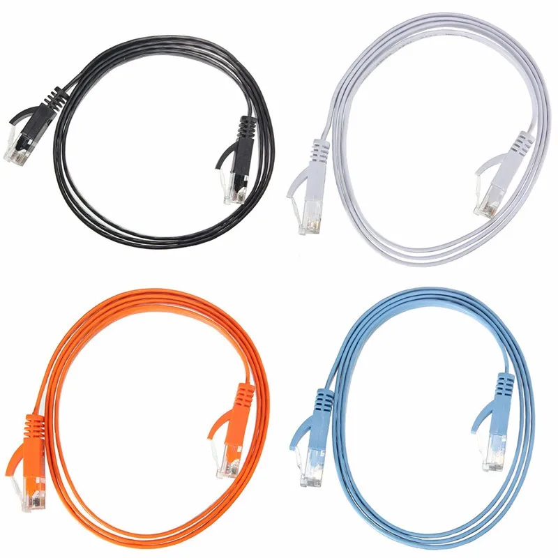 

New Arrival Ethernet CAT6 Internet Network Flat Cable Cord Patch Lead RJ45 For PC Router
