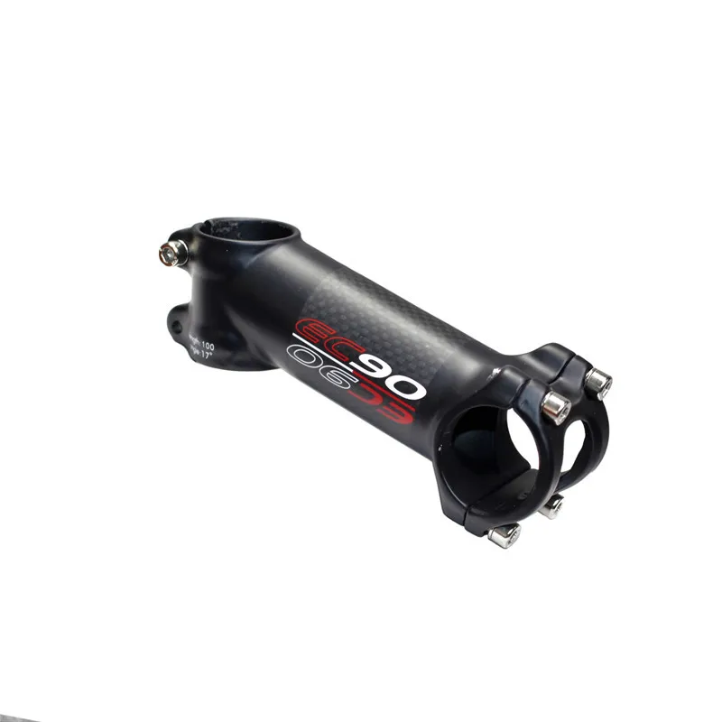 EC90 алюминий+ углеродного волокна стояк штанга стержня углеродное волокно руль для велосипеда, ультра-легкий стержень ручка из карбона 28,6-31,8 мм 6 градусов 17 градусов