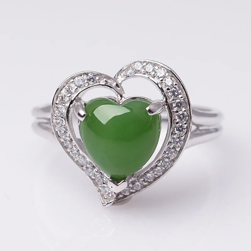 

2019 Real Anel Feminino Hetian Shifting Wholesale Manufacturers Selling With Certificate Of Jasper Hollow Heart-shaped Female
