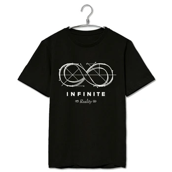 

Summer style kpop infinite come back album reality same t shirt infinite logo printing o neck short sleeve t-shirt