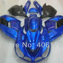 06-11 абсолютно ZX-14R обвес для Ninja ZX14R 2006-2011 Синий спортивный мотоцикл Обтекатели(литье под давлением