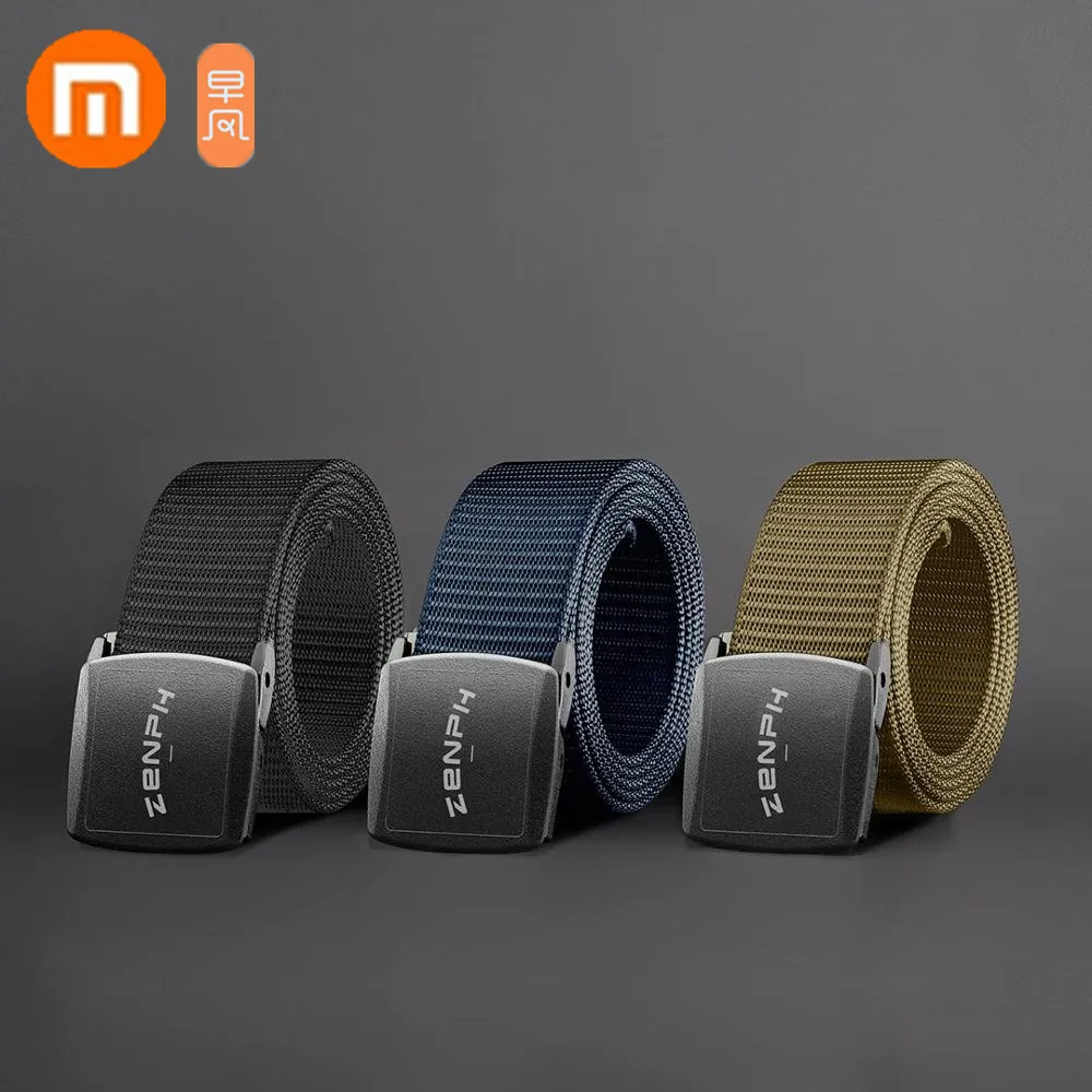 

New Xiaomi Zaofeng Belt Outdoor Tactical Belt 100% 96 Nylon Webbing Adjustable Length 38MM Width Men's Belt Have 3 Colors