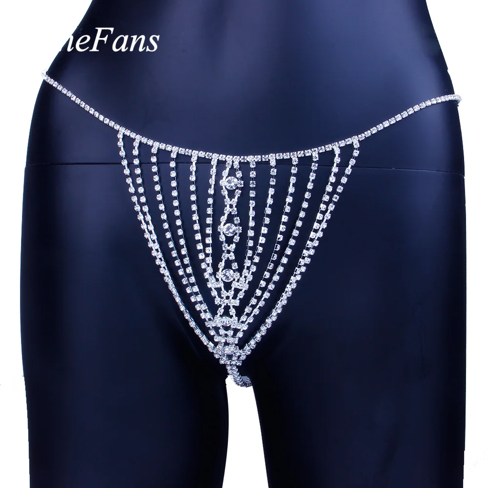 

StoneFans 2019 New Rhinestone Waist Chain Underwear for Women Girl Friend Vintage Christmas Gift Waists Belly Chain Sexy Jewelry