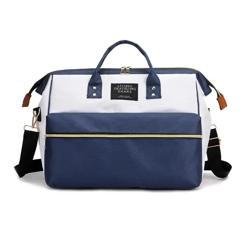 Модная сумка для подгузников для мам, дорожный рюкзак для детской коляски, сумки с верхней ручкой, сумка для кормления, водонепроницаемая Детская сумка для мамы, рюкзак - Цвет: Синий
