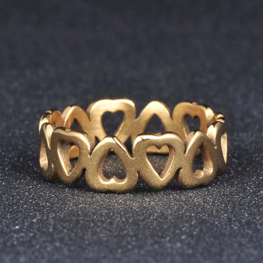 Женское кольцо AENINE из нержавеющей стали 316L в форме сердца|ring jewelry|womens rings jewelrywomen |