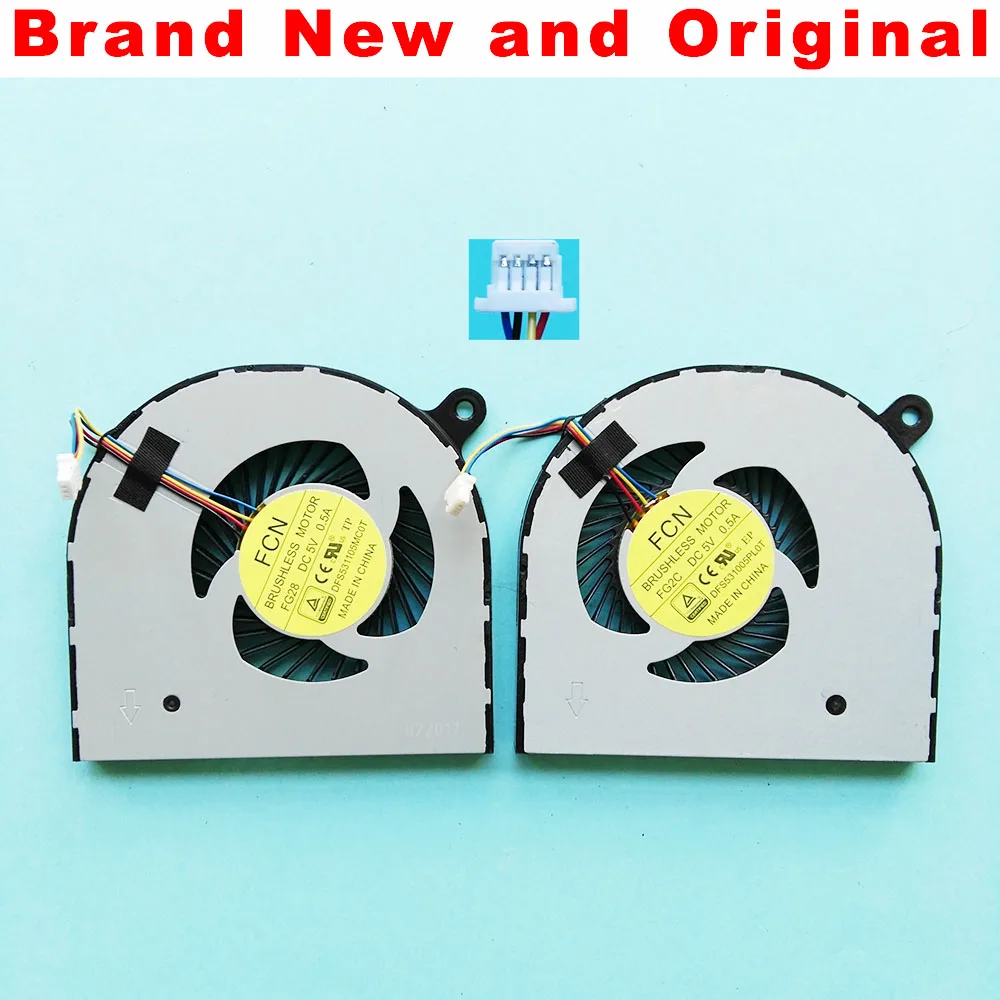 

New laptop CPU GPU Cooling Fan for Acer Aspire Nitro VN7-591 VN7-591G cooling fan cooler DFS531105MC0T FG28 DFS531005PL0T FG2C
