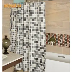 Ванная комната Душ Шторы мозаики узор 130 г из узорчатого мягкую ткань Туалет раздела Шторы Водонепроницаемый mouldproof