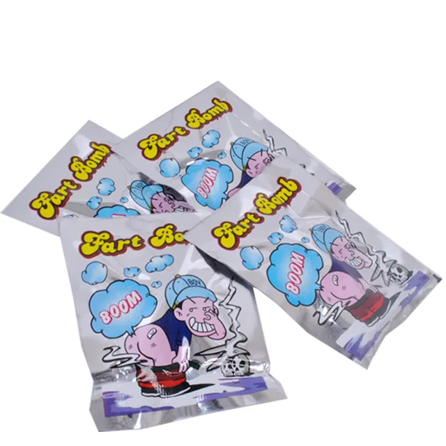 10Pcs/set Funny Fart Bomb Bags Stink Bomb Explosion Smelly Shock Toy Gags Practical Jokes Fool Stink Fart Packages boule puante 5
