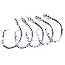 50 шт. круговой Крюк Размер 13/0#-16/0# для рыбалки из нержавеющей стали рыболовный крючок Вибрационный крючок рыболовный крючок из нержавеющей стали