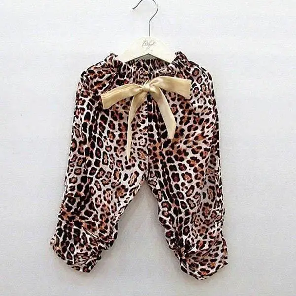 

New Summer Kids Baby Girls Suits Outfits Sets 2 Pcs Children Toddler Leopard Vest + Pants Clothes