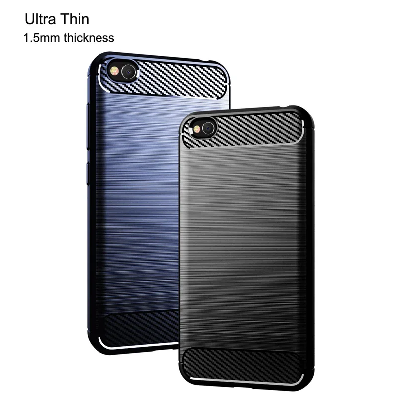 Esobest Soft TPU Carbon fiber Brushed texture cover For Xiaomi redmi 6 6A note 6 7 pro redmi go Silicone case