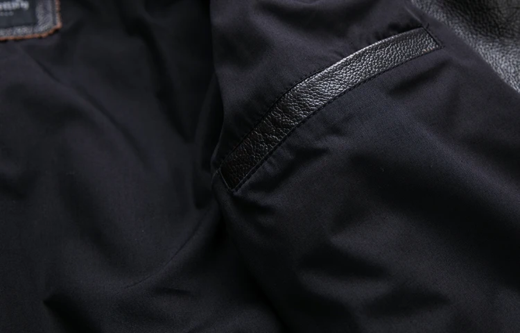 Мужская кожаная куртка с окантовкой из омытого камня, винтажная черная куртка из натуральной телячьей кожи, мужская одежда M210