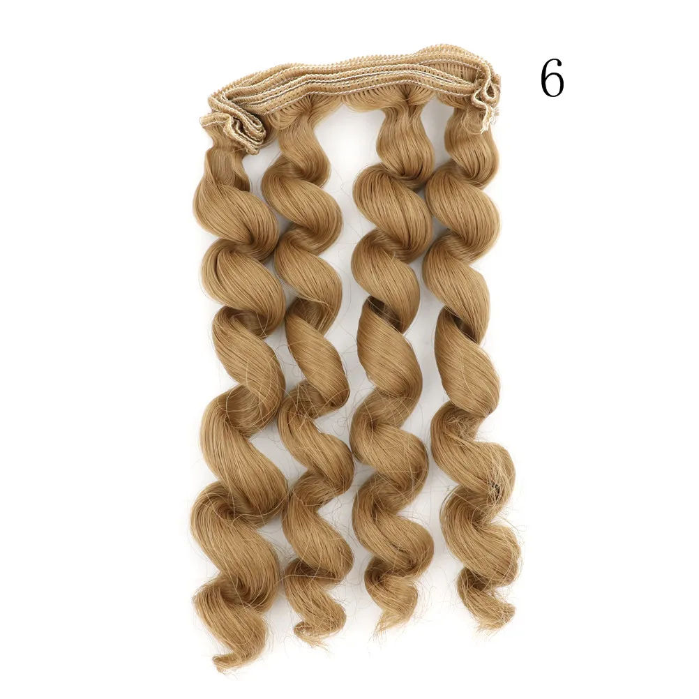 1 шт. 15 см * 100 кудрявые волосы для кукол 1/3 1/4 1/6 BJD/SD куклы DIY парики коричневый