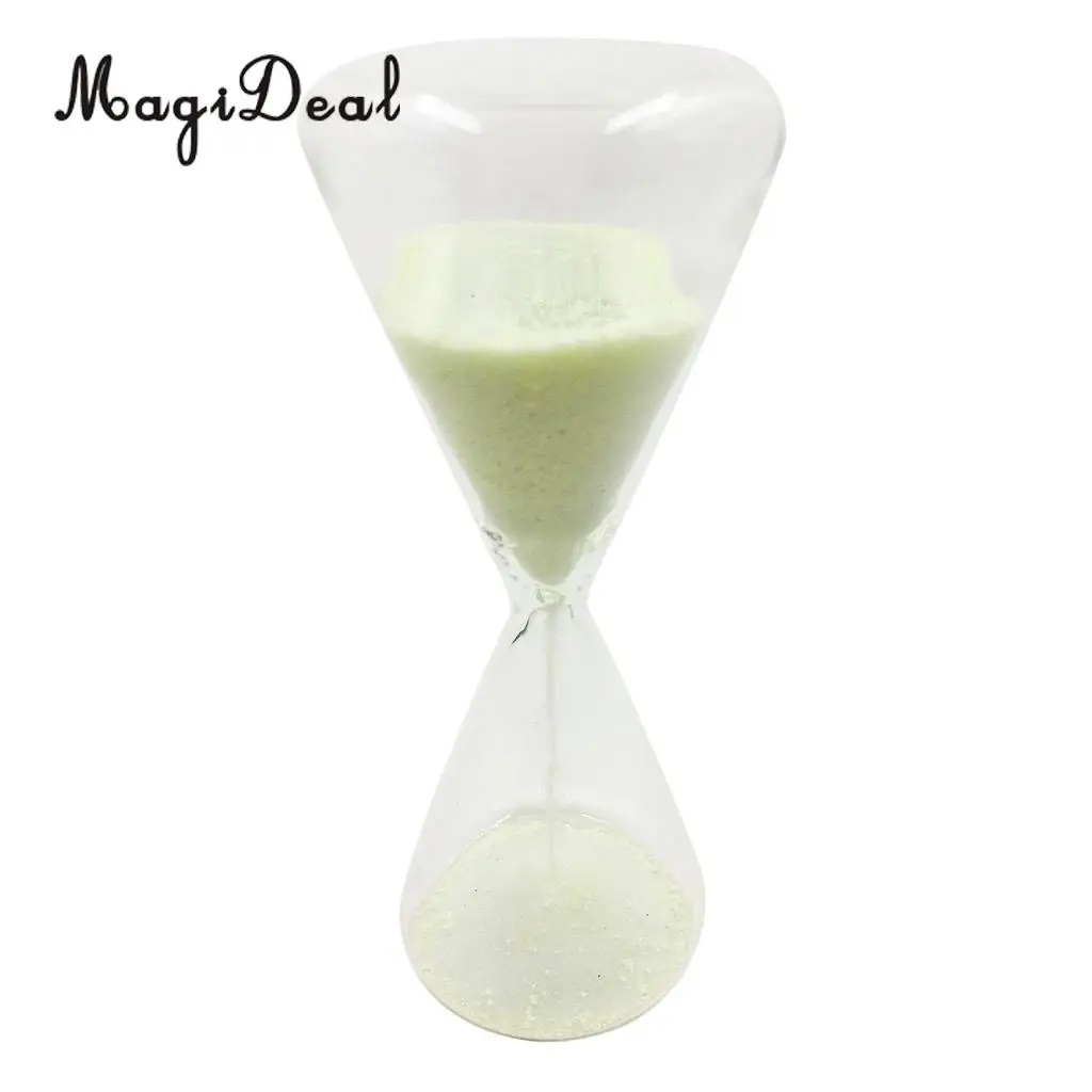 MagiDeal 1 Minutes Crystal Glass Hourglass Sand Timer Clock Home Desk Decor Kids Toy Xmas Gift Glow at Night