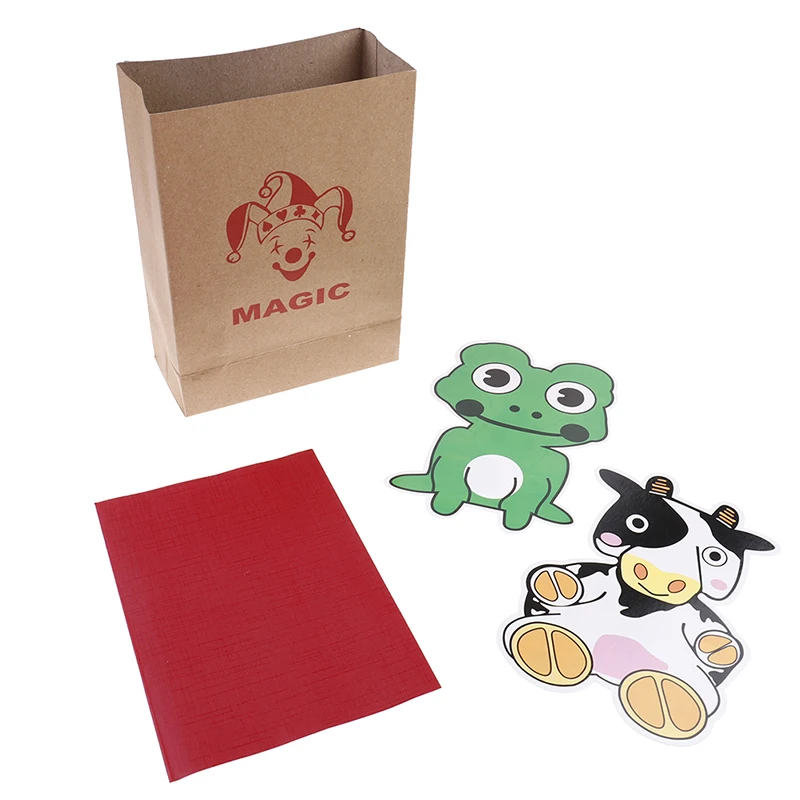 

1 Set Cartoon Cows Small Cute Frog New Magic Tricks Children Educational Animals Stage Learning Gifts Interactive Magical Props