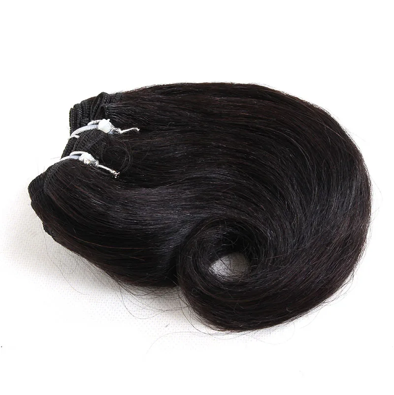 Цветные Волнистые Волосы бразильские волосы плетение пучки 100 г перуанские Волнистые Короткие пучки волос 8 дюймов Омбре наращивание волос - Цвет: # 1B