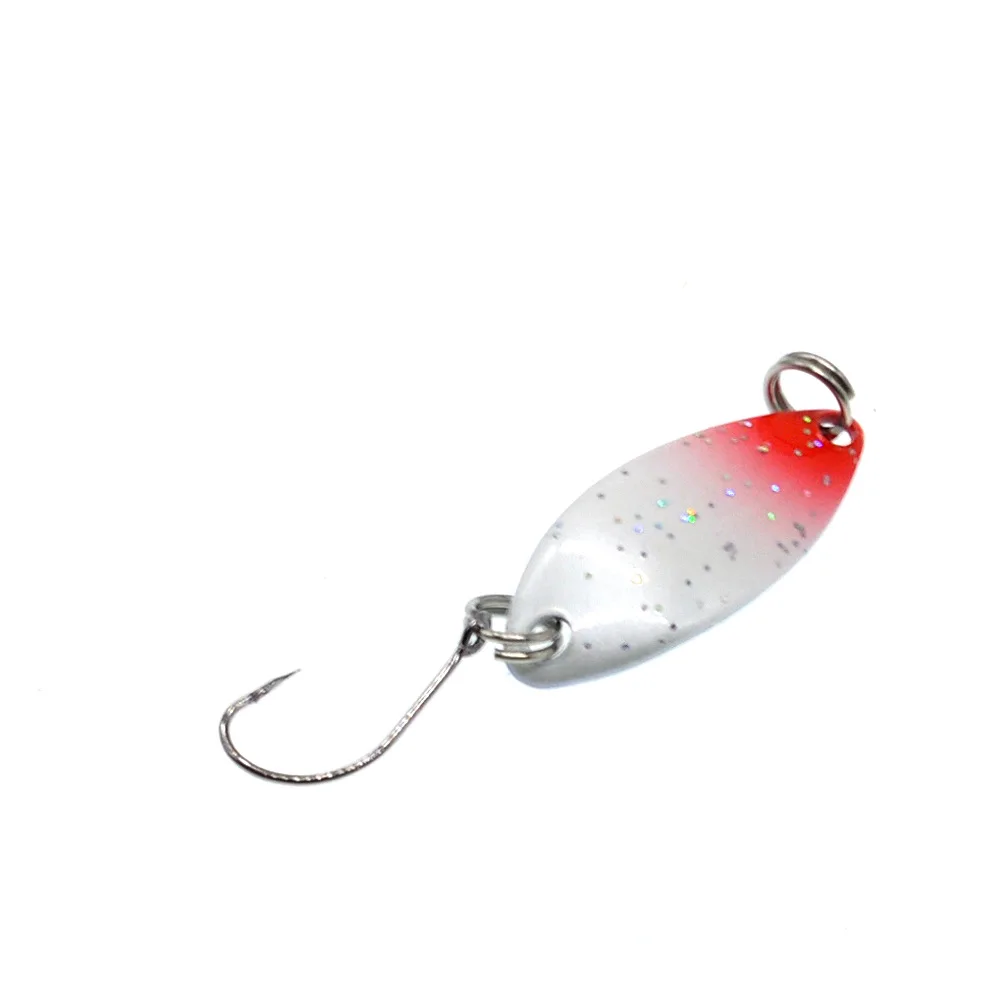 Angellöffelköder, 3 g, Jigging-Fisch, zweifarbig, kleine Löffel, Einzelhaken, Mandarine, bunte Kunstköder, 5–10 Stück, Tasche – Detail 5