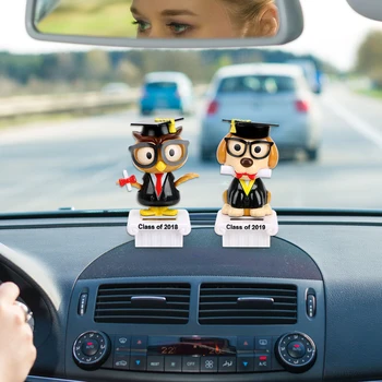 

LEEPEE Solar Energy Swinging Dog Auto Shaking Head Toy Cute Owl Dancing Toy Gift Car Ornament Dashboard Decoration