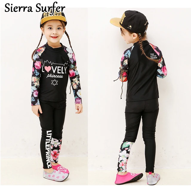 Special Offers Two Piece Swimsuit Tankini 2 Pieces Children'S Swimwear Girl Children Child Bikini For Korean Girls Boys Long Sleeve Printing