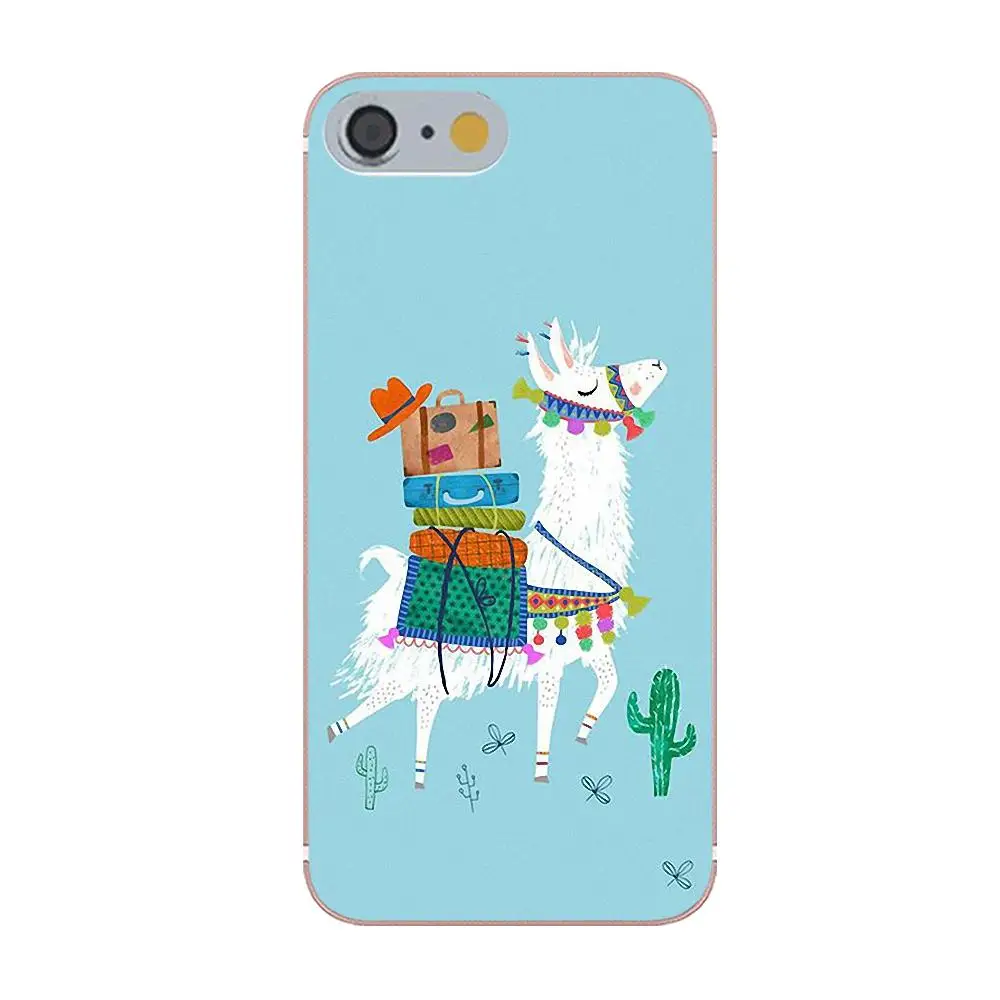 Tpwxnx милый мультфильм животных ламы альпаки 02 для Apple iPhone 4 4S 5 5C 5S SE 6 6S 7 8 Plus