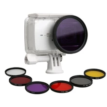 Xiaomi Xiaoyi Filter Lens Yi II 4K Sport Action Camera Professional 52mm Lens Filter CPL UV Filters Waterproof Case Ring 7pcSet