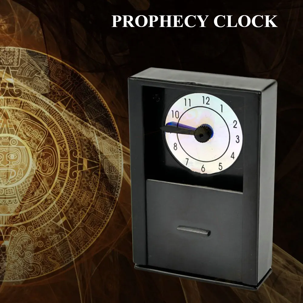 

Black Prediction Clock Creative Miraculous Prop Gift for Magic Prop Decor Home Display Gadget for Ornament Table Drop Shipping