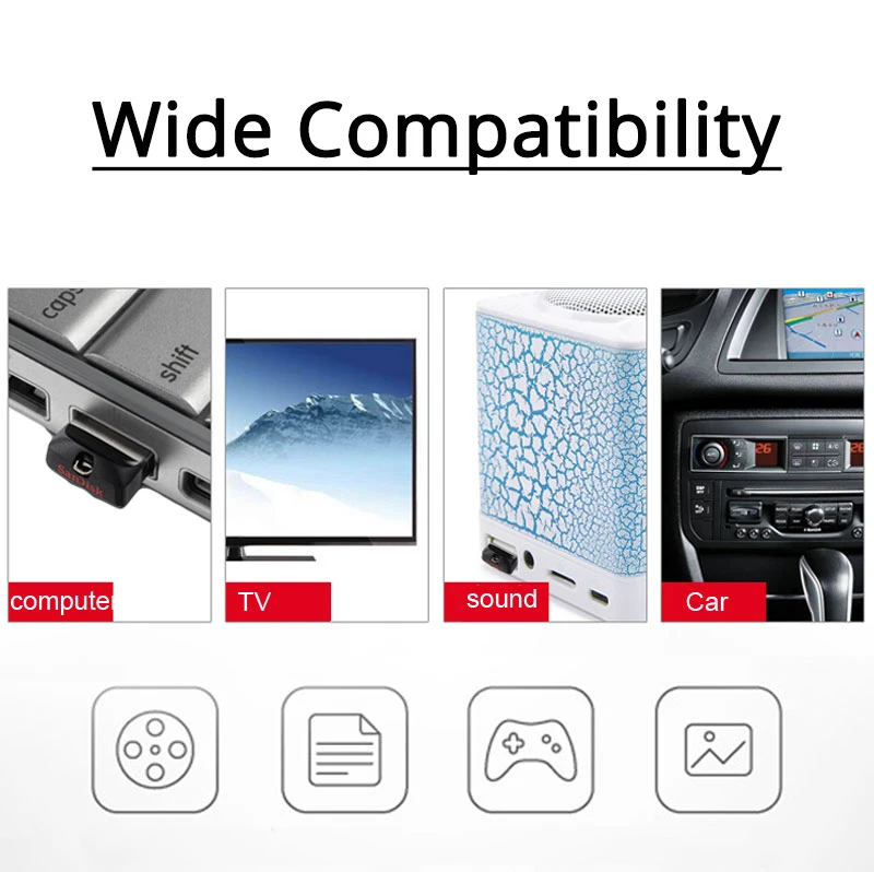 SanDisk CZ33 USB Flash Drive 32 GB флешки 8 GB 2,0 ручка USB ключа 64 GB Flash Memory Stick 16 GB мини флэш-диск для ПК/ТВ/Car плеер