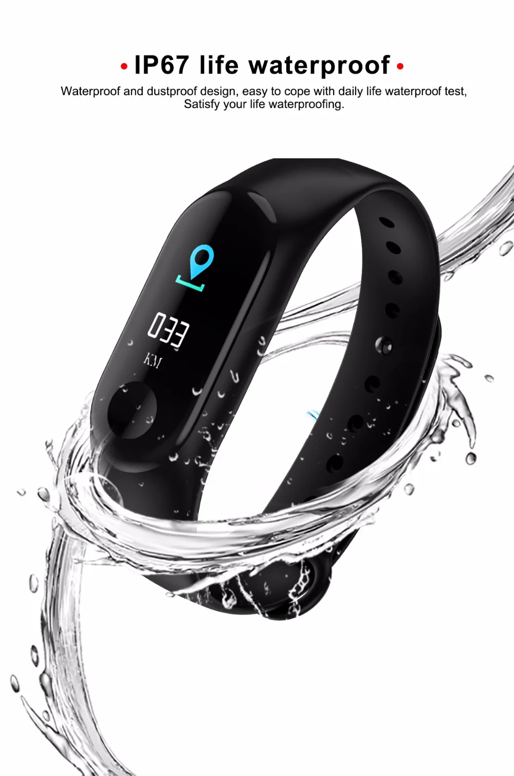 Смарт-браслет кровяное давление M3 фитнес-трекер часы IP67 плавание водонепроницаемый gps трекер пульсометр Smartband для мужчин и женщин