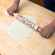 Рождественский олень шаблон тиснение Скалка деревянная для DIY кухня пицца печенье DAG-корабль