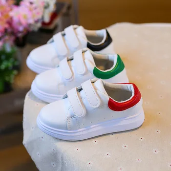 

2017 autumn new high quality leather flooring red casual sports branded kids shoes white sneakers for girls boys leather leather