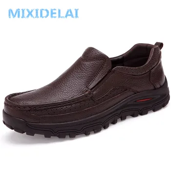 MIXIDELAI Big Size 38-48 Mens Dress Italian Leather Shoes Luxury Brand Mens Loafers Genuine Leather Formal Loafers Moccasins Men - Image 2