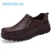 MIXIDELAI big size 38-48 mens dress italian leather shoes luxury brand mens loafers genuine leather formal loafers moccasins men ► Photo 2/6
