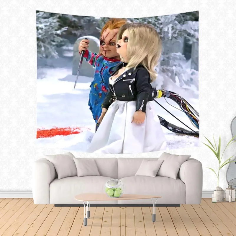 

Chucky Polyester Rectangle Tapestry DIY Wall Hanging Carpet Throw Yoga Mat Picnic Rug Home Bedroom Decoration