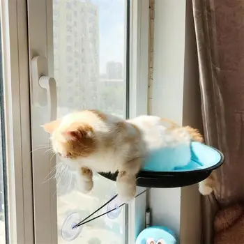 

Cat Window Mounted Hanging Bed Kitten Hammock Comfortable Pet Seat Cushion