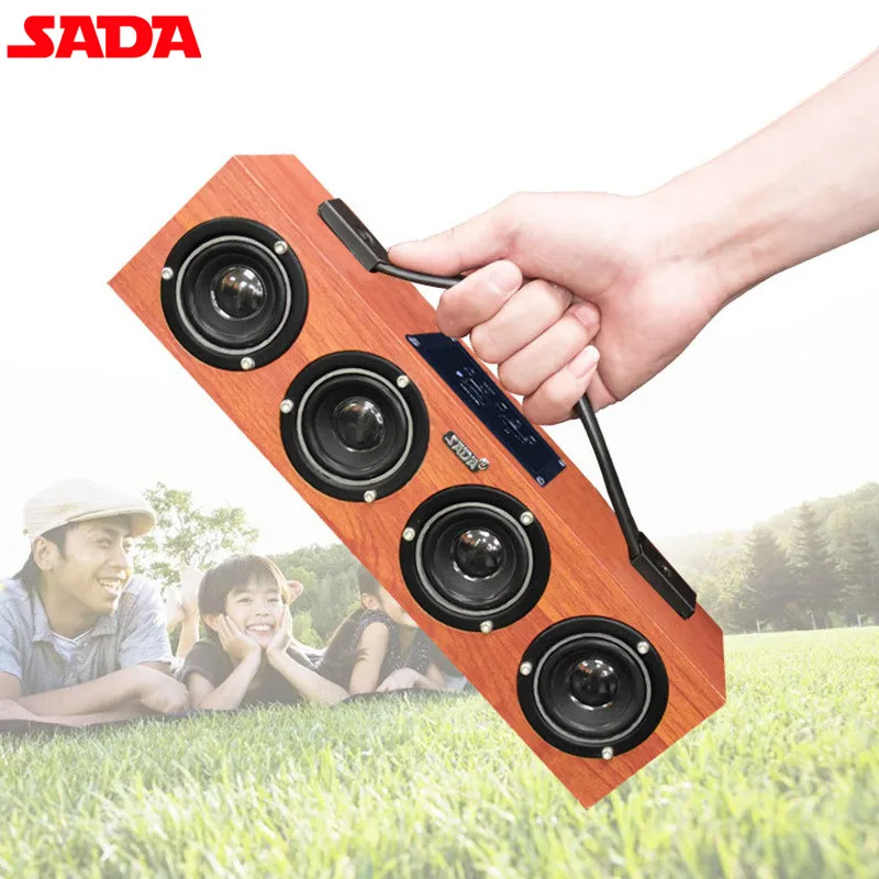 

SADA Wireless Bluetooth Speaker Handheld Subwoofer Handheld Stereo Sound Portable Speaker 4 Loudspeakers Outdoor Player