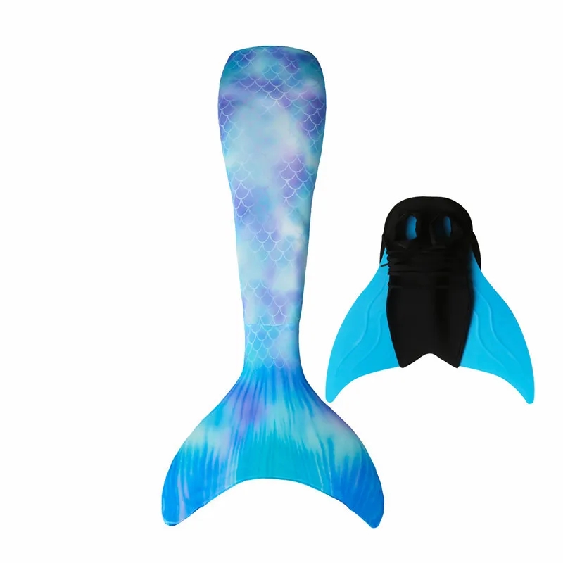 Tail with Fin Only Новые хвосты маленькой русалки с монофином купальник для детей взрослых летнее платье купальный костюм русалки - Цвет: Tail with Fin Only