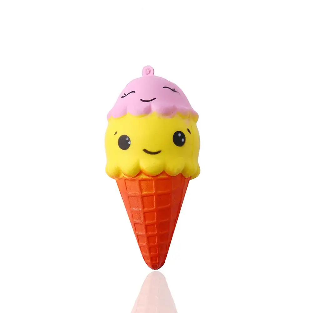 

Slow Rebound Slime Anti-stess Simulation Double Head Ice Cream Smiley Decompression Toy Cake Gift PU