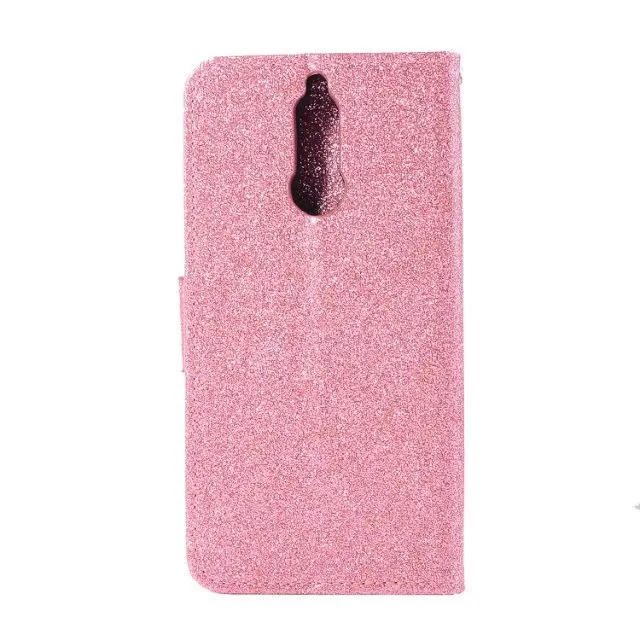 

50pcs/lot Glitter Bling Stand Leather PU+TPU Cover Case With Card slot For Huawei Mate 10 Lite Nova 2i Honor 9i mix models