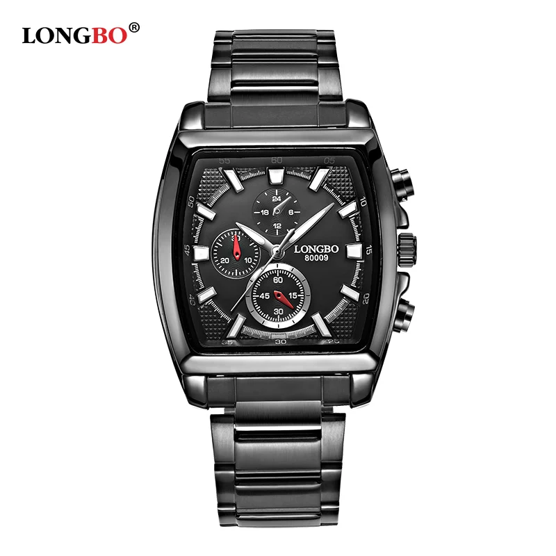 

2018 LONGBO Military Luxury Quartz Sports Watch Casual Fashion Gold Steel Strap Watches Men Sports luminous Wristwatch Gifts