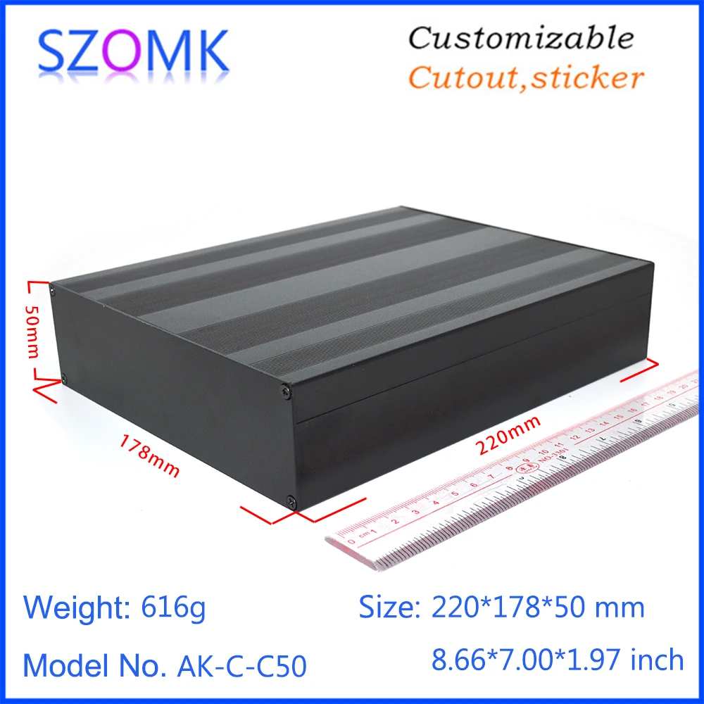 szomk aluminum extruded junction housing aluminum enclosure project box electronics aluminum case (7)