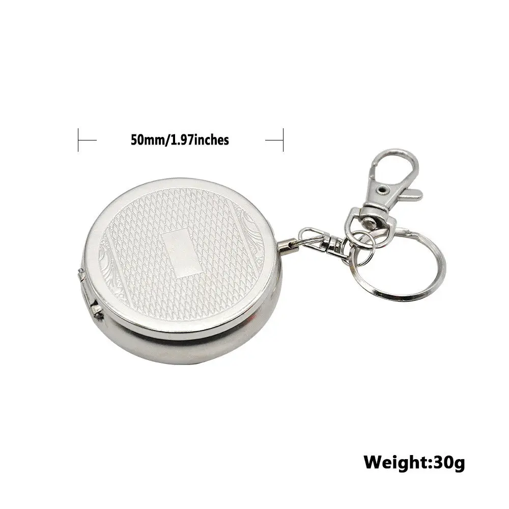 Mini Portable Pocket Purse Ashtray Keychain with Cigarette Holder with Keychain