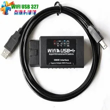2018 New Update ELM327 WIFI ELM327 USB Scanner Diagnostic font b Tool b font ELM 327