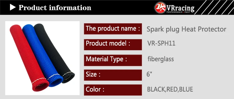 VR RACING-Универсальный " высокий тепловой щит двигателя Свеча зажигания провода загрузки протектор Рукав Крышка черный, красный, синий VR-SPH11