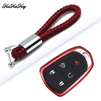 

For Cadillac Escalade ESV XTS ATS SRX 6BT CT6 ATS-L XT5 BLS XLS 2015 28T TPU Car Keychain Ring Holder Car Styling Accessories