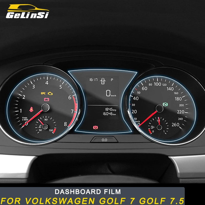 Gelinsi For Volkswagen Golf 7 Golf 7.5 Car Styling Dashboard Monitor Screen Protector Cover Trim Sticker Interior Accessories