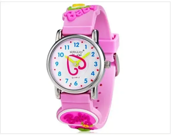 

WILLIS Brand Girl Children Casual Quartz Watches Cute Love Shape Dial Watch Japan movemen Leather Strap Life Waterproof 3-10Year