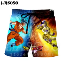 LIASOSO 3d принт аниме Dragon Ball Super Goku Vegeta Zamasu Frieza мужские шорты пляжные шорты бордшорты брюки X0955